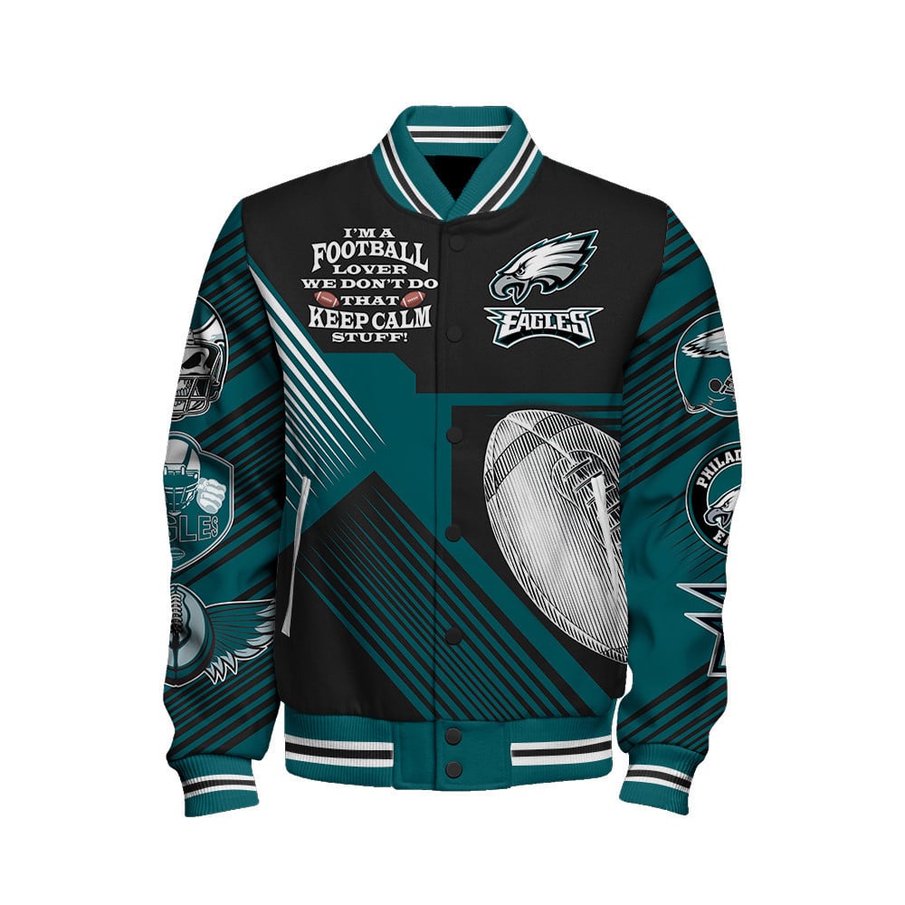 Philadelphia Eagles National Football League Varsity Jacket STM V2 - Famjoys Philadelphia Eagles National Football League Varsity Jacket STM V2 - Famjoys