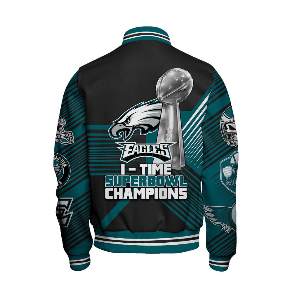Philadelphia Eagles National Football League Varsity Jacket STM V2 - Famjoys Philadelphia Eagles National Football League Varsity Jacket STM V2 - Famjoys
