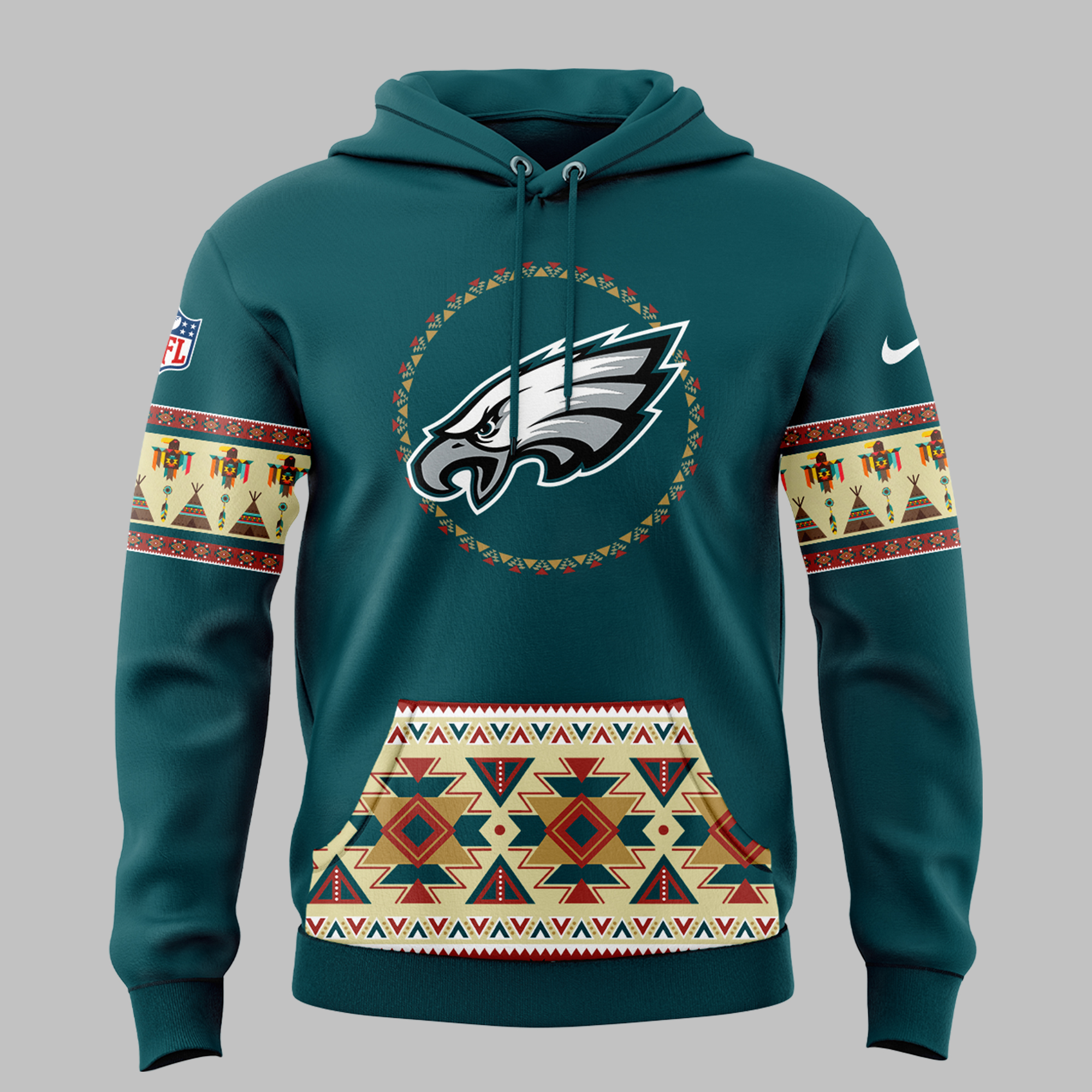 Philadelphia Eagles Native American Heritage Hoodie - Famjoys Philadelphia Eagles Native American Heritage Hoodie - Famjoys