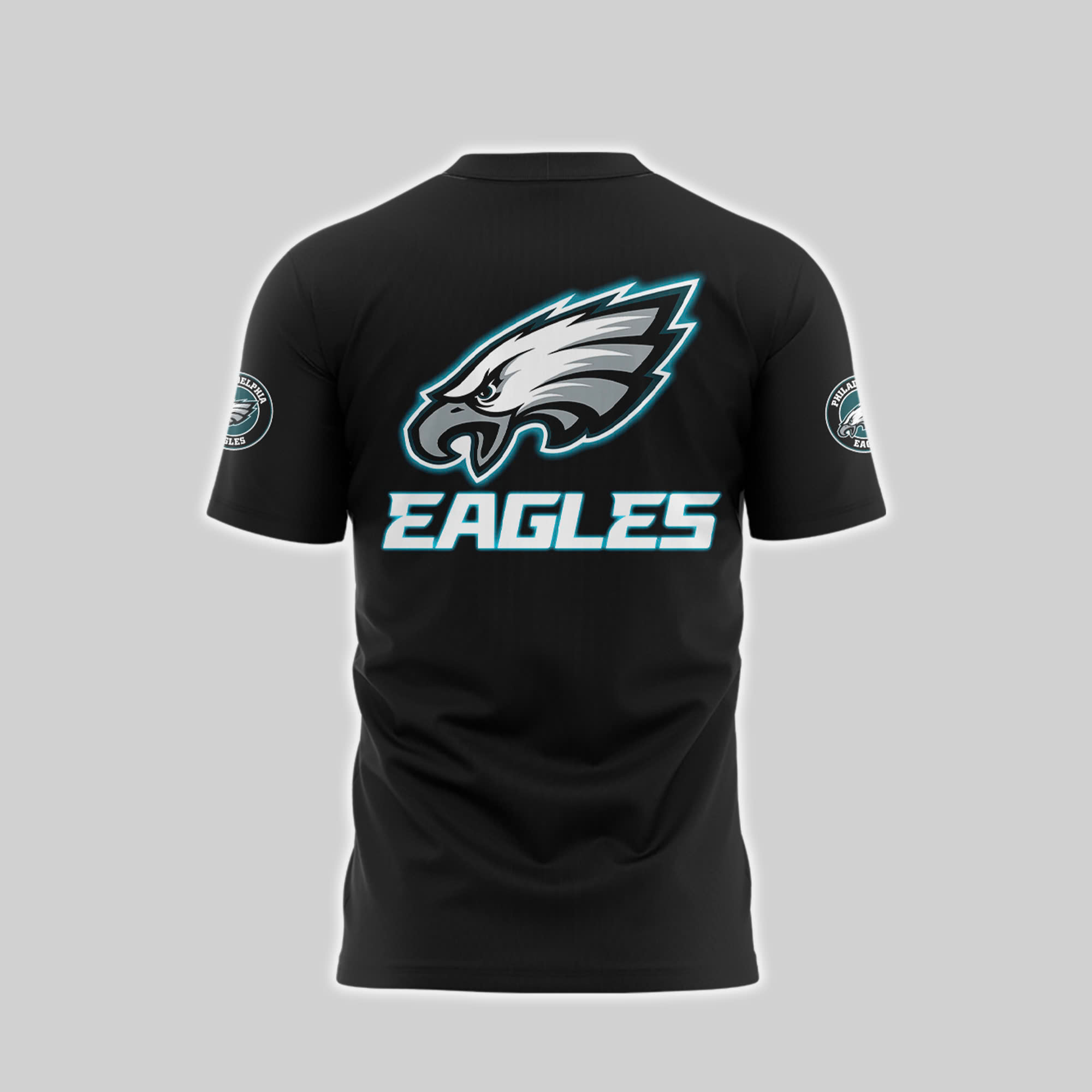 Philadelphia Eagles New All Black TShirt - Famjoys Philadelphia Eagles New All Black TShirt - Famjoys