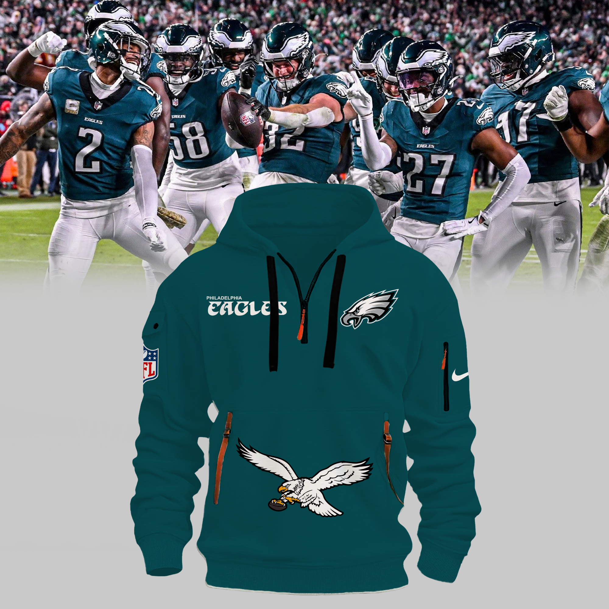 Philadelphia Eagles New Hoodie 2024 - Famjoys Philadelphia Eagles New Hoodie 2024 - Famjoys