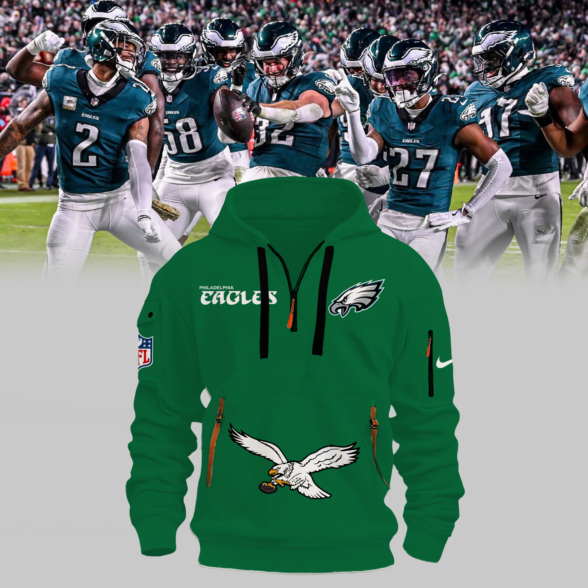 Philadelphia Eagles New Hoodie 2024 - Famjoys Philadelphia Eagles New Hoodie 2024 - Famjoys