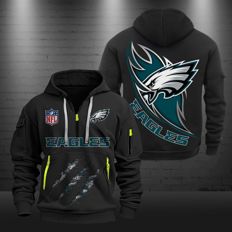 Philadelphia Eagles New Hoodie0398 Zip Hoodie Multicolor - Famjoys Philadelphia Eagles New Hoodie0398 Zip Hoodie Multicolor - Famjoys