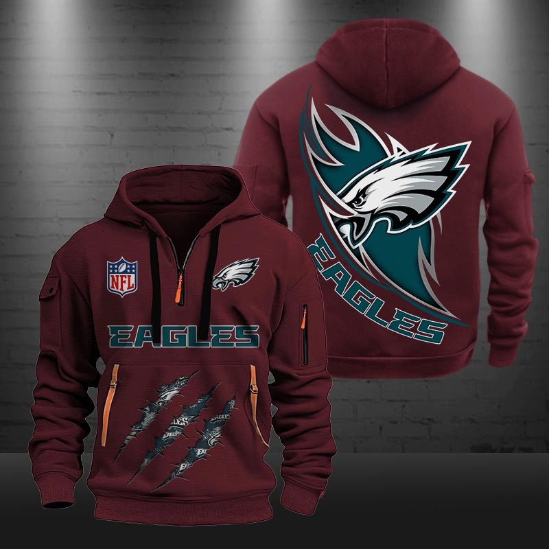 Philadelphia Eagles New Hoodie0398 Zip Hoodie Multicolor - Famjoys Philadelphia Eagles New Hoodie0398 Zip Hoodie Multicolor - Famjoys