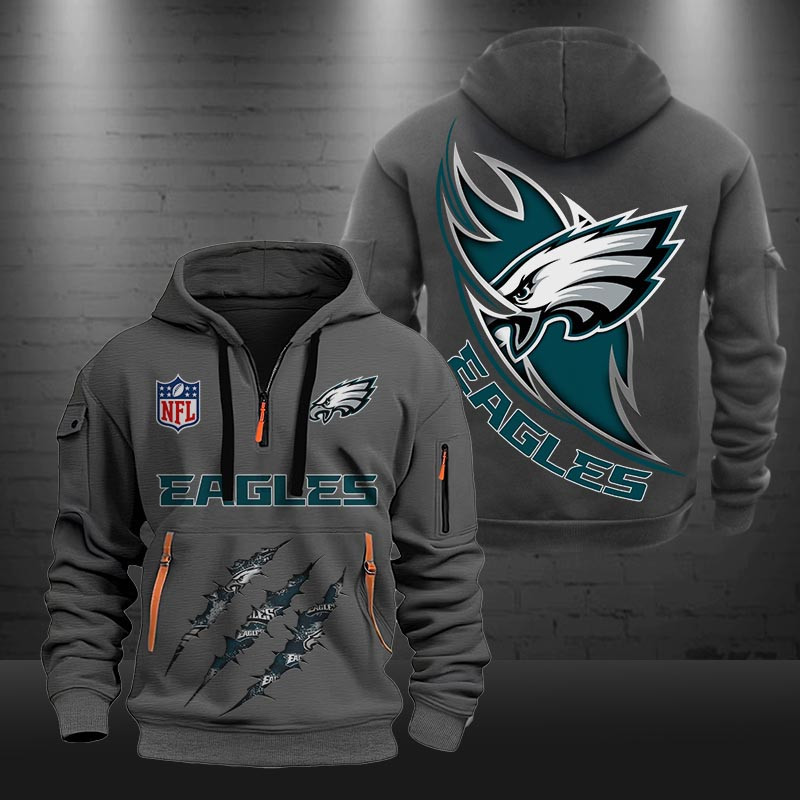 Philadelphia Eagles New Hoodie0398 Zip Hoodie Multicolor - Famjoys Philadelphia Eagles New Hoodie0398 Zip Hoodie Multicolor - Famjoys