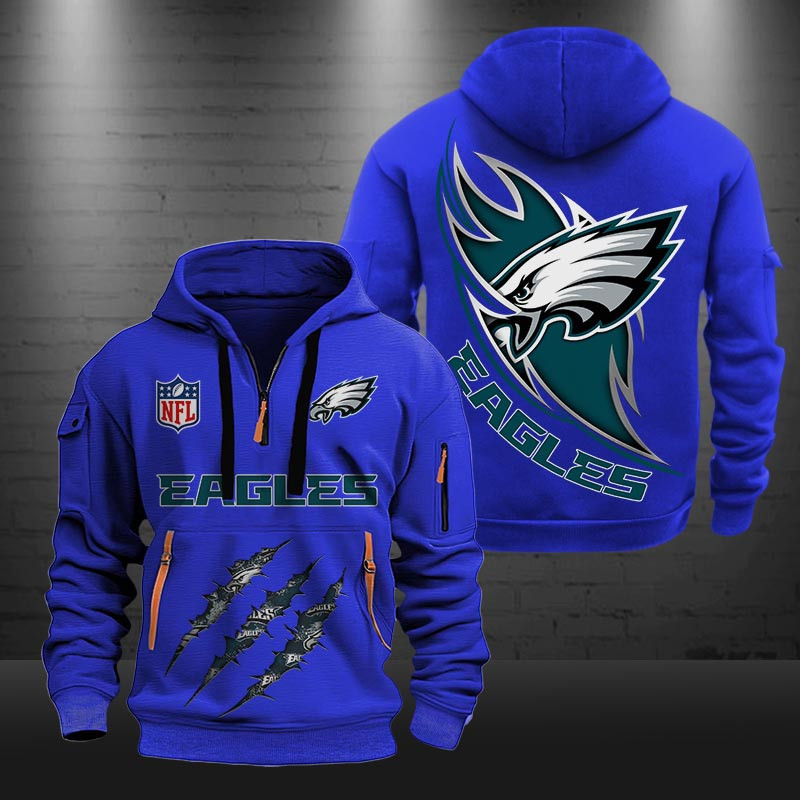 Philadelphia Eagles New Hoodie0398 Zip Hoodie Multicolor - Famjoys Philadelphia Eagles New Hoodie0398 Zip Hoodie Multicolor - Famjoys