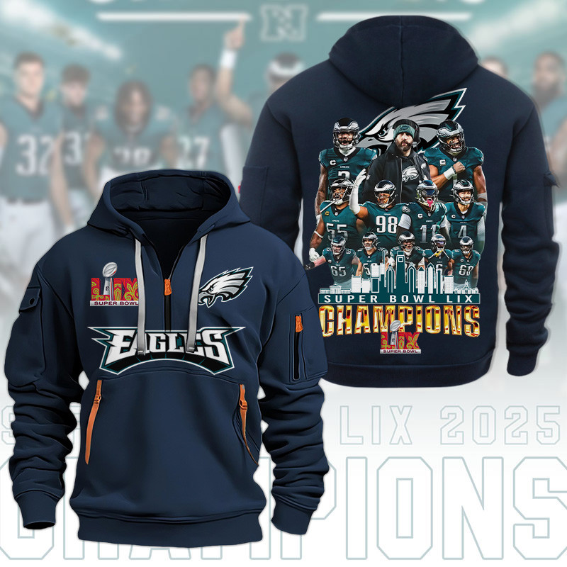 Philadelphia Eagles New Hoodie1591 Zip Hoodie Multicolor - Famjoys Philadelphia Eagles New Hoodie1591 Zip Hoodie Multicolor - Famjoys