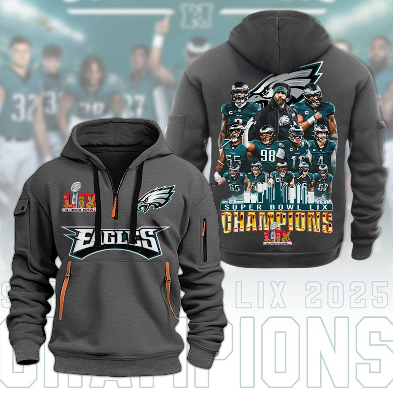 Philadelphia Eagles New Hoodie1591 Zip Hoodie Multicolor - Famjoys Philadelphia Eagles New Hoodie1591 Zip Hoodie Multicolor - Famjoys