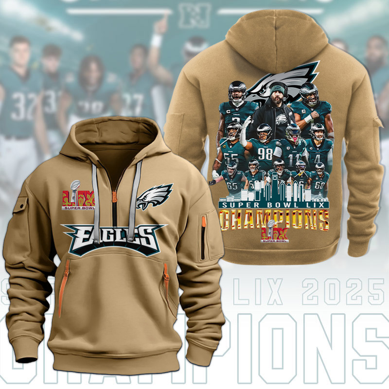 Philadelphia Eagles New Hoodie1591 Zip Hoodie Multicolor - Famjoys Philadelphia Eagles New Hoodie1591 Zip Hoodie Multicolor - Famjoys