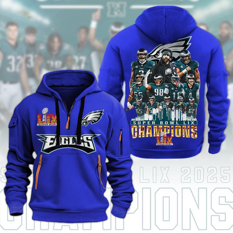 Philadelphia Eagles New Hoodie1591 Zip Hoodie Multicolor - Famjoys Philadelphia Eagles New Hoodie1591 Zip Hoodie Multicolor - Famjoys