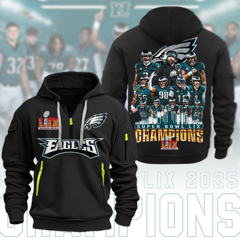 Philadelphia Eagles New Hoodie1591 Zip Hoodie Multicolor - Famjoys Philadelphia Eagles New Hoodie1591 Zip Hoodie Multicolor - Famjoys