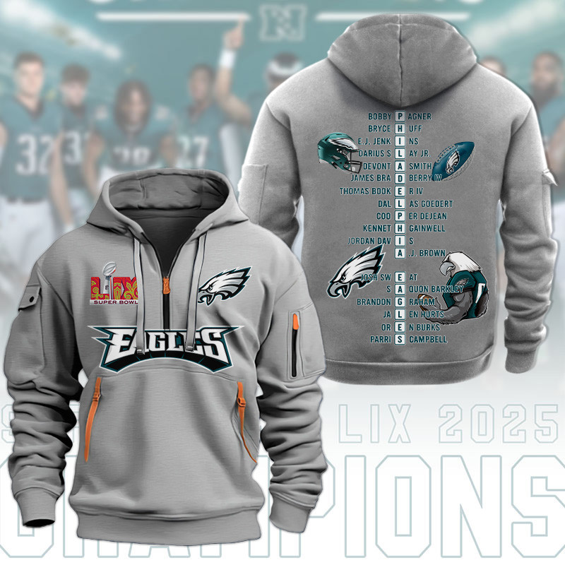 Philadelphia Eagles New Hoodie1593 Zip Hoodie Multicolor - Famjoys Philadelphia Eagles New Hoodie1593 Zip Hoodie Multicolor - Famjoys