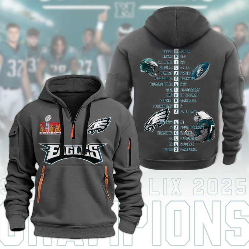 Philadelphia Eagles New Hoodie1593 Zip Hoodie Multicolor - Famjoys Philadelphia Eagles New Hoodie1593 Zip Hoodie Multicolor - Famjoys