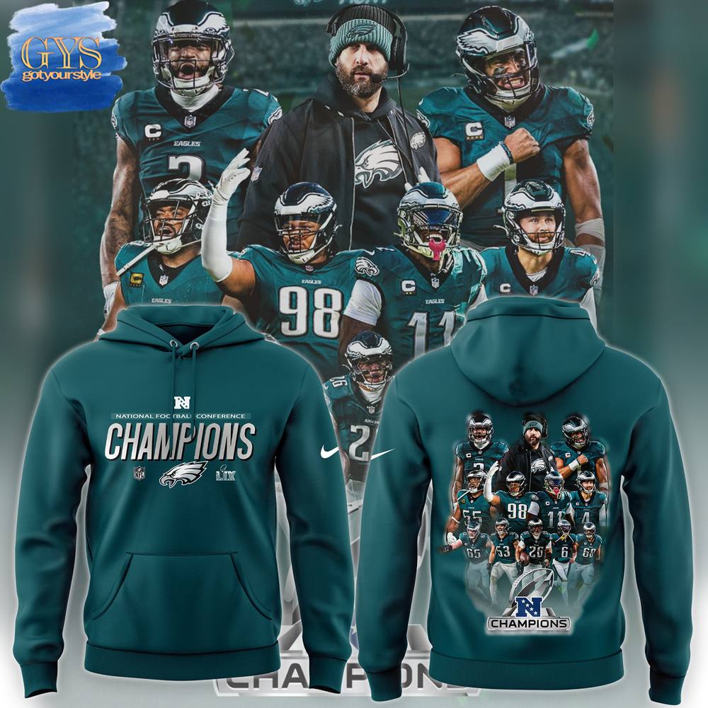 Philadelphia Eagles NFC Champions Locker Room Hoodie - Famjoys Philadelphia Eagles NFC Champions Locker Room Hoodie - Famjoys