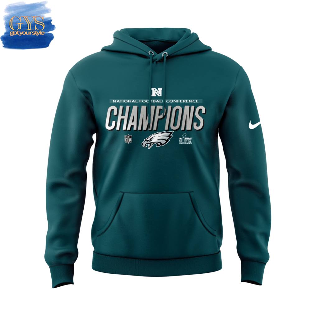 Philadelphia Eagles NFC Champions Locker Room Hoodie - Famjoys Philadelphia Eagles NFC Champions Locker Room Hoodie - Famjoys