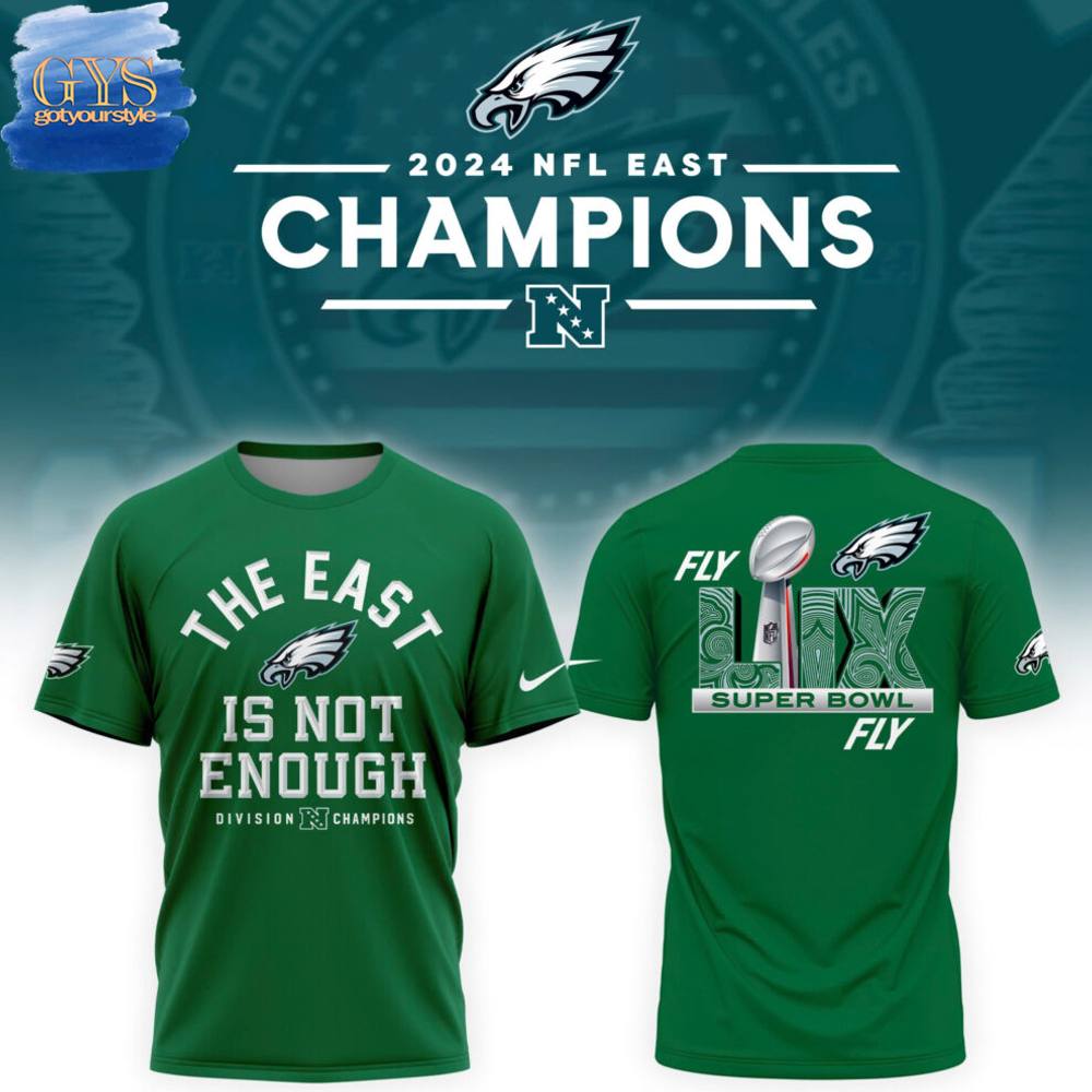 Philadelphia Eagles NFC East Champions Fly Super Bowl T-Shirt - Famjoys Philadelphia Eagles NFC East Champions Fly Super Bowl T-Shirt - Famjoys