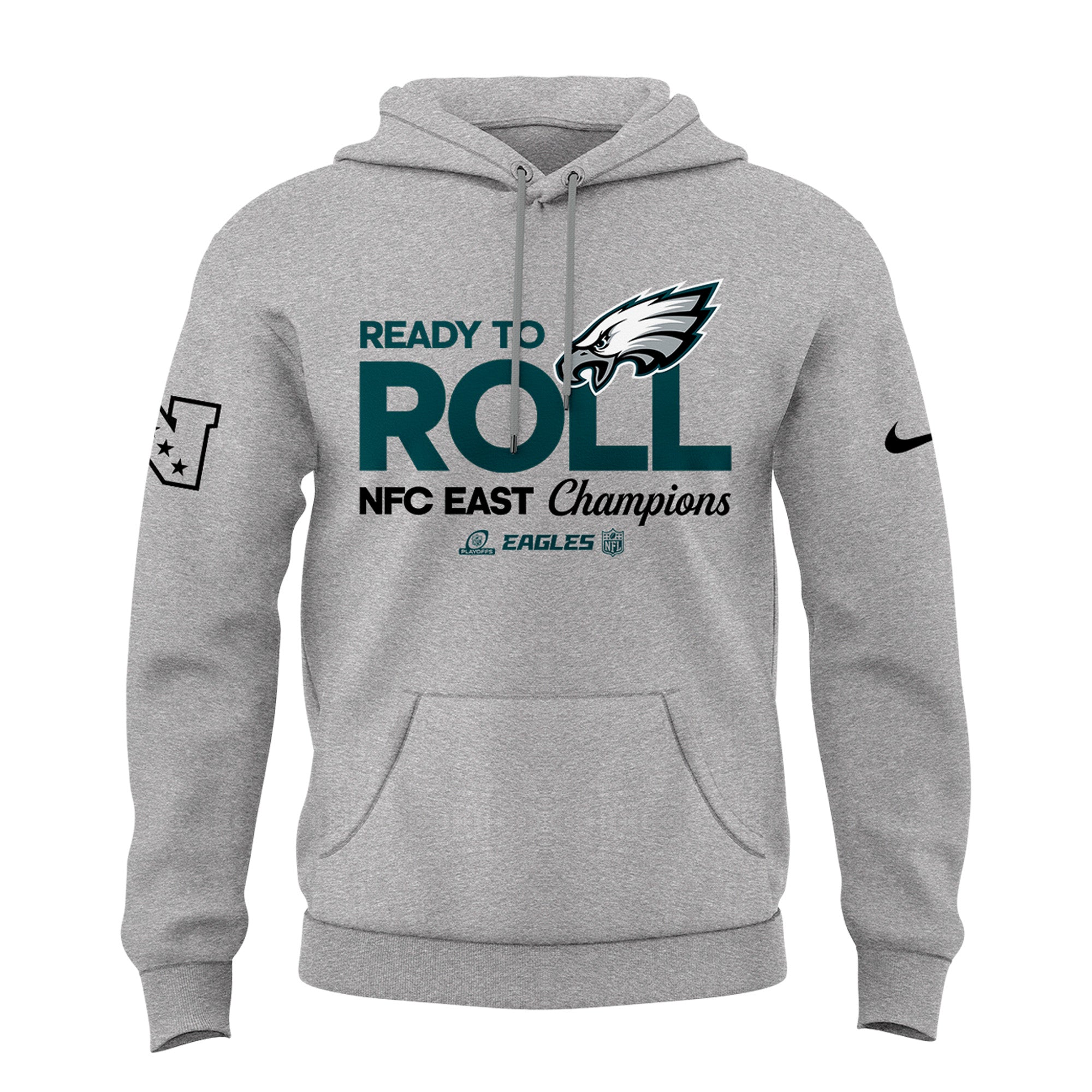 Philadelphia Eagles NFC EAST CHAMPIONS Gray Hoodie 2024 - Famjoys Philadelphia Eagles NFC EAST CHAMPIONS Gray Hoodie 2024 - Famjoys