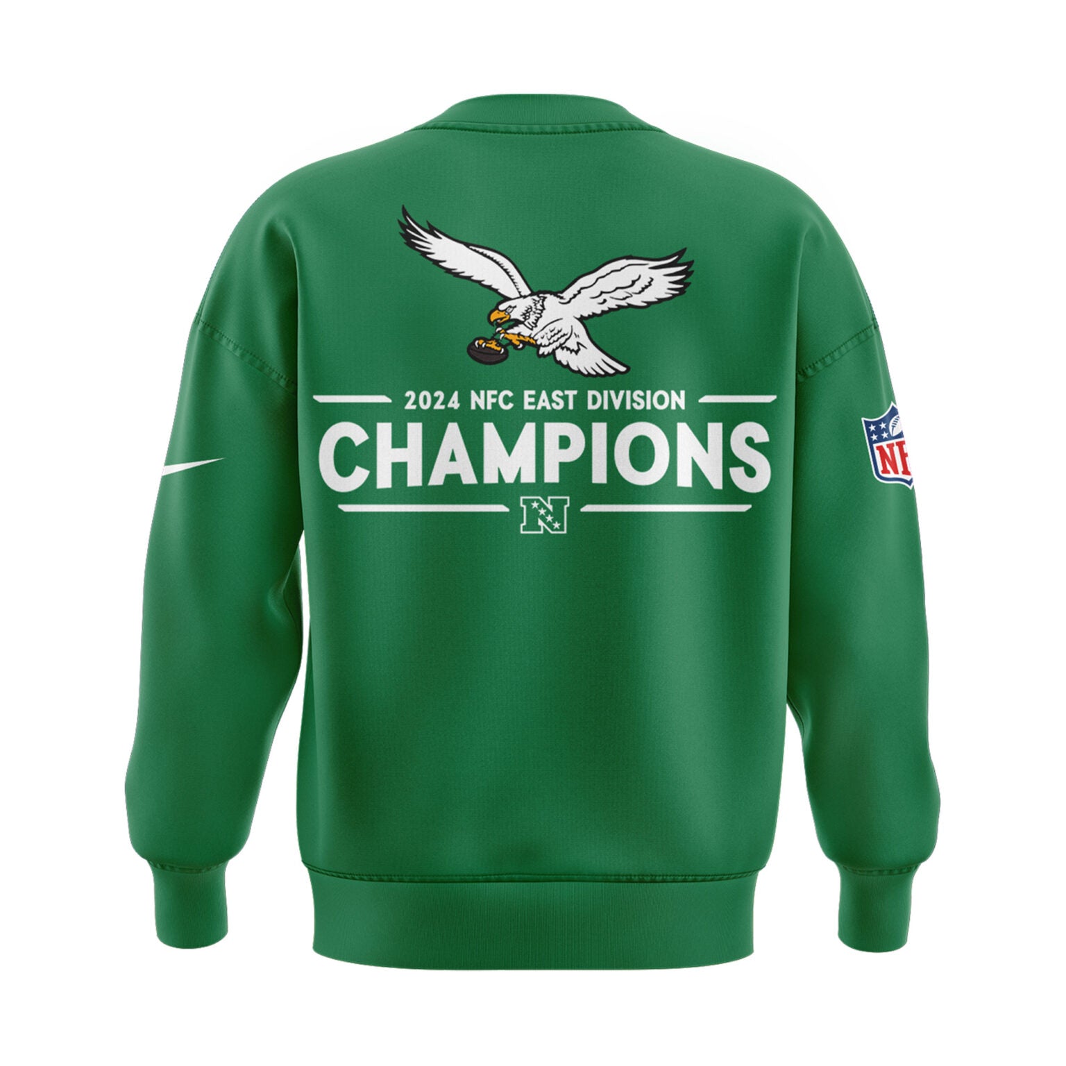Philadelphia Eagles NFC EAST CHAMPIONS Kelly Green Sweatshirt 2024 - Famjoys Philadelphia Eagles NFC EAST CHAMPIONS Kelly Green Sweatshirt 2024 - Famjoys