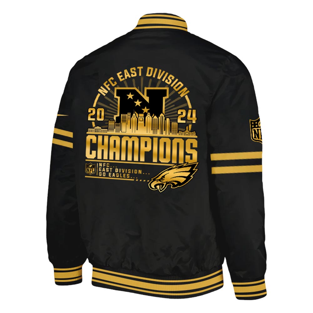 Philadelphia Eagles NFC East Division Champions Bomber 2025 - Famjoys Philadelphia Eagles NFC East Division Champions Bomber 2025 - Famjoys