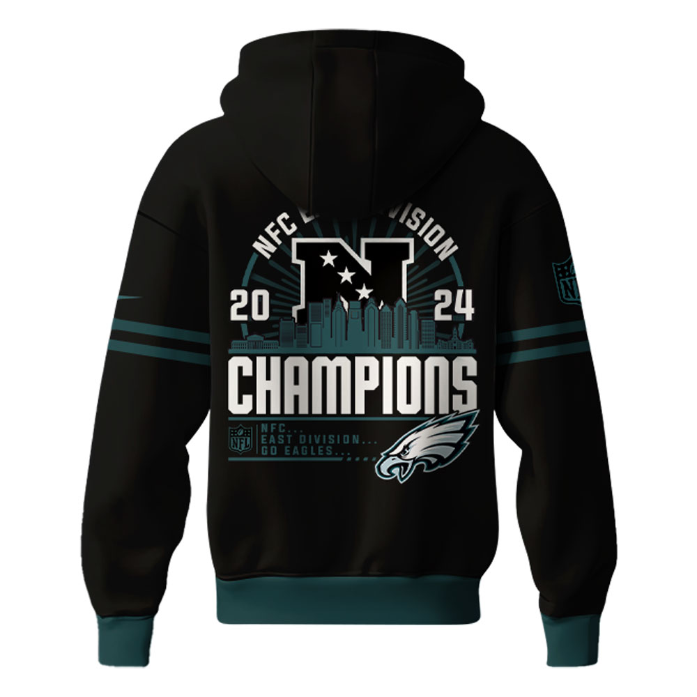 Philadelphia Eagles NFC EAST DIVISION CHAMPIONS Hoodie - Famjoys Philadelphia Eagles NFC EAST DIVISION CHAMPIONS Hoodie - Famjoys