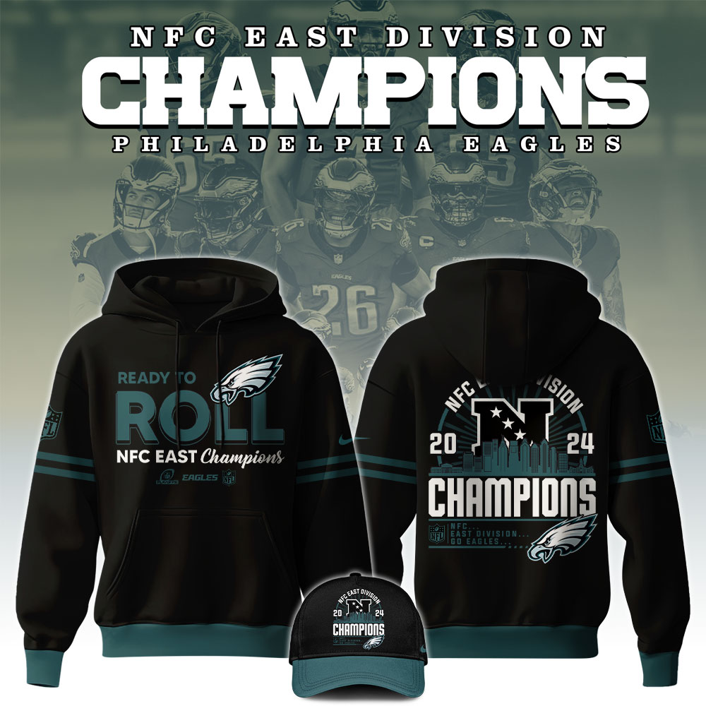 Philadelphia Eagles NFC EAST DIVISION CHAMPIONS Hoodie - Famjoys Philadelphia Eagles NFC EAST DIVISION CHAMPIONS Hoodie - Famjoys
