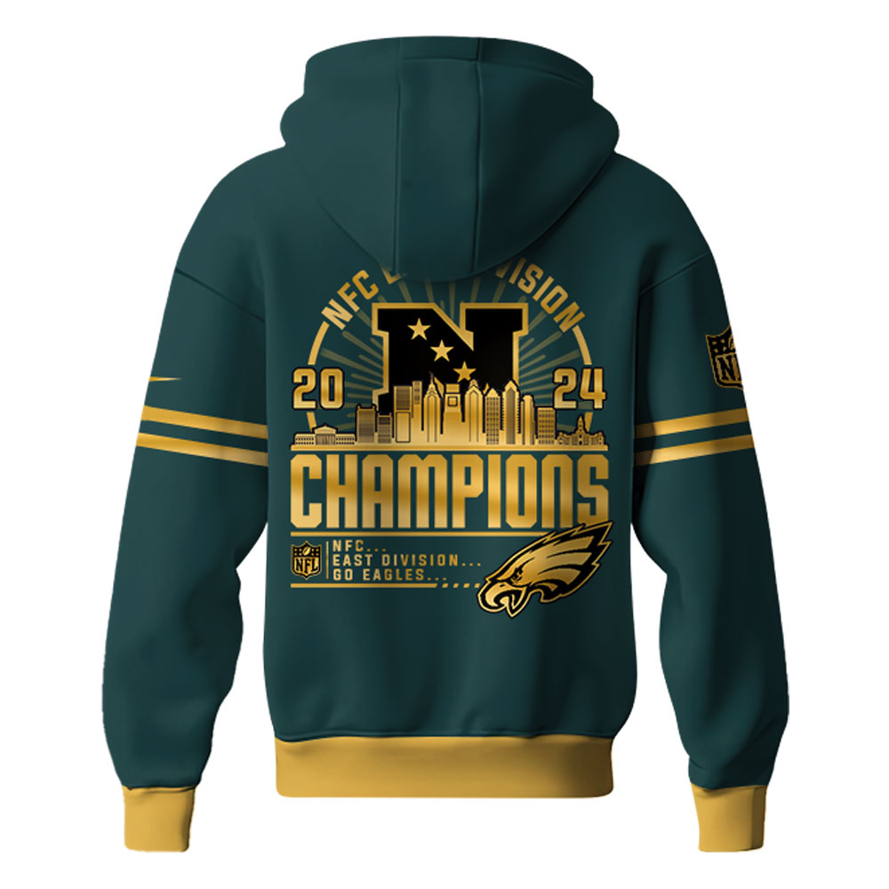 Philadelphia Eagles NFC EAST DIVISION CHAMPIONS Hoodie Royal - Famjoys Philadelphia Eagles NFC EAST DIVISION CHAMPIONS Hoodie Royal - Famjoys