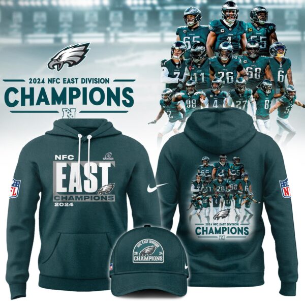 Philadelphia Eagles NFC East Division Champions Limited Hoodie v2 - Famjoys Philadelphia Eagles NFC East Division Champions Limited Hoodie v2 - Famjoys