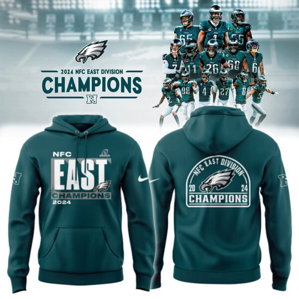 Philadelphia Eagles NFC East Division Champions Limited Hoodie v3 - Famjoys Philadelphia Eagles NFC East Division Champions Limited Hoodie v3 - Famjoys
