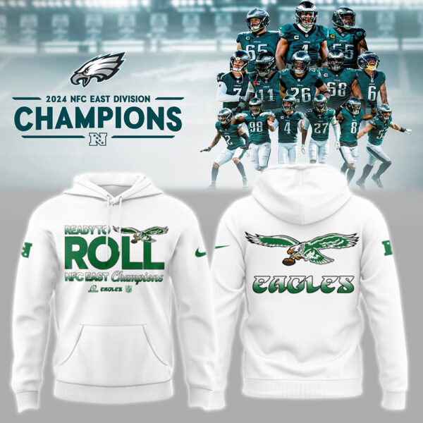 Philadelphia Eagles NFC East Division Champions Limited White Hoodie - Famjoys Philadelphia Eagles NFC East Division Champions Limited White Hoodie - Famjoys