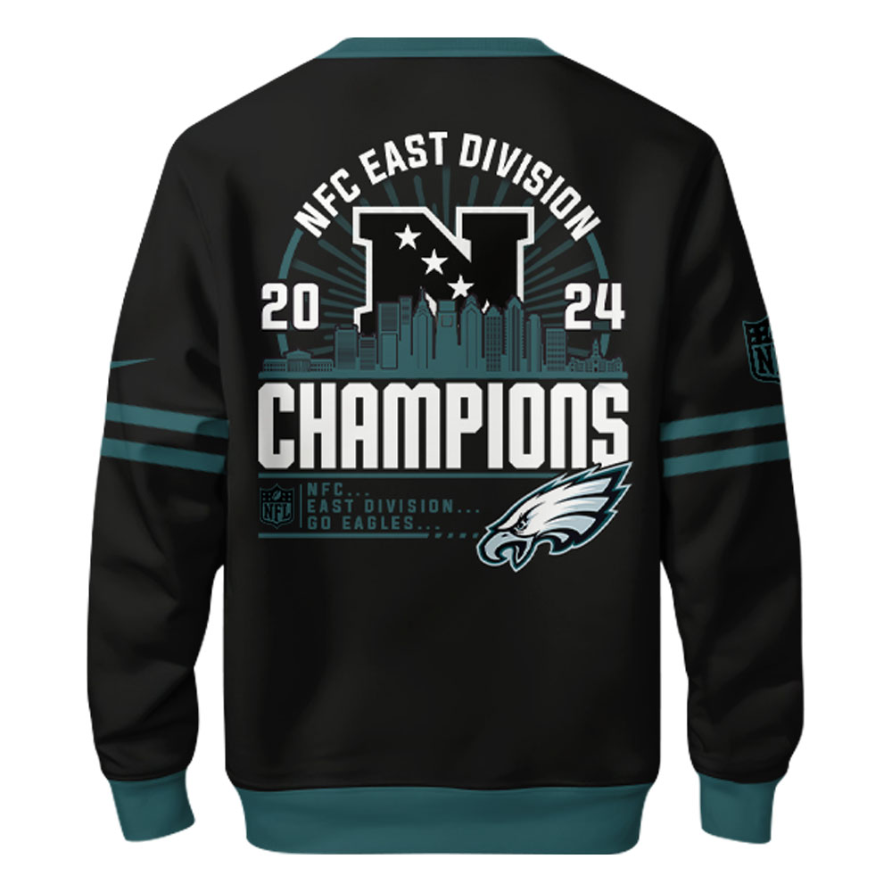 Philadelphia Eagles NFC East Division Champions Sweatshirt 2025 v3 - Famjoys Philadelphia Eagles NFC East Division Champions Sweatshirt 2025 v3 - Famjoys