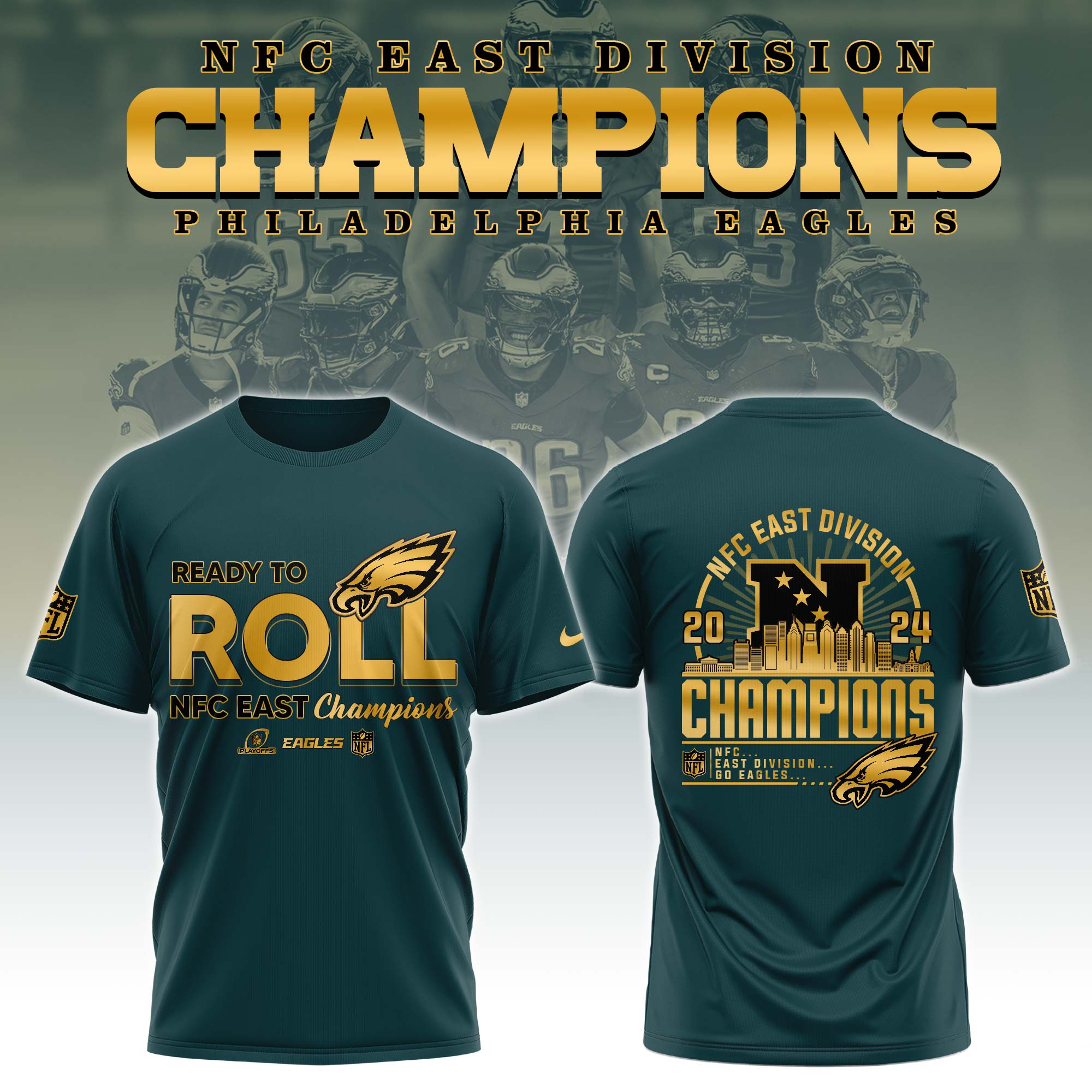 Philadelphia Eagles NFC EAST DIVISION CHAMPIONS T-Shirt Royal - Famjoys Philadelphia Eagles NFC EAST DIVISION CHAMPIONS T-Shirt Royal - Famjoys