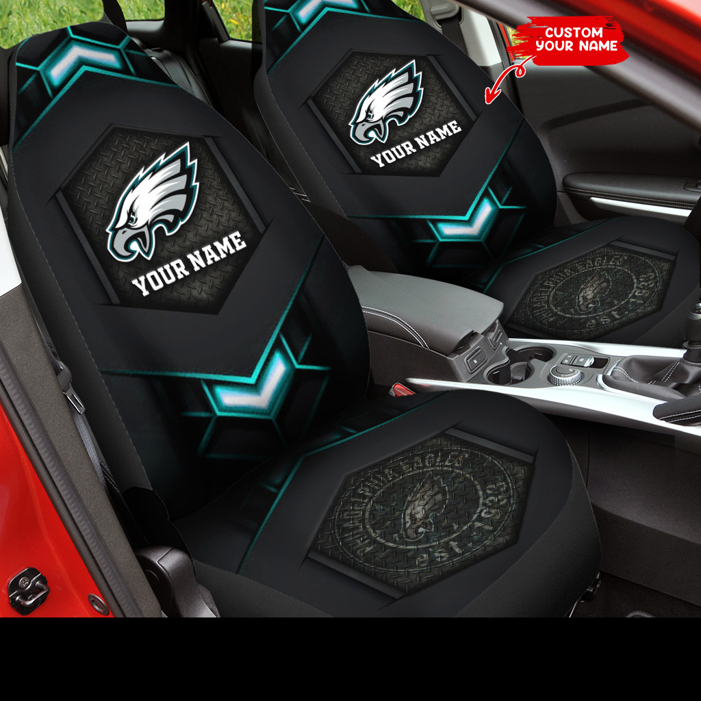 Philadelphia Eagles Personalized Car Seat Covers BG430 - Famjoys Philadelphia Eagles Personalized Car Seat Covers BG430 - Famjoys