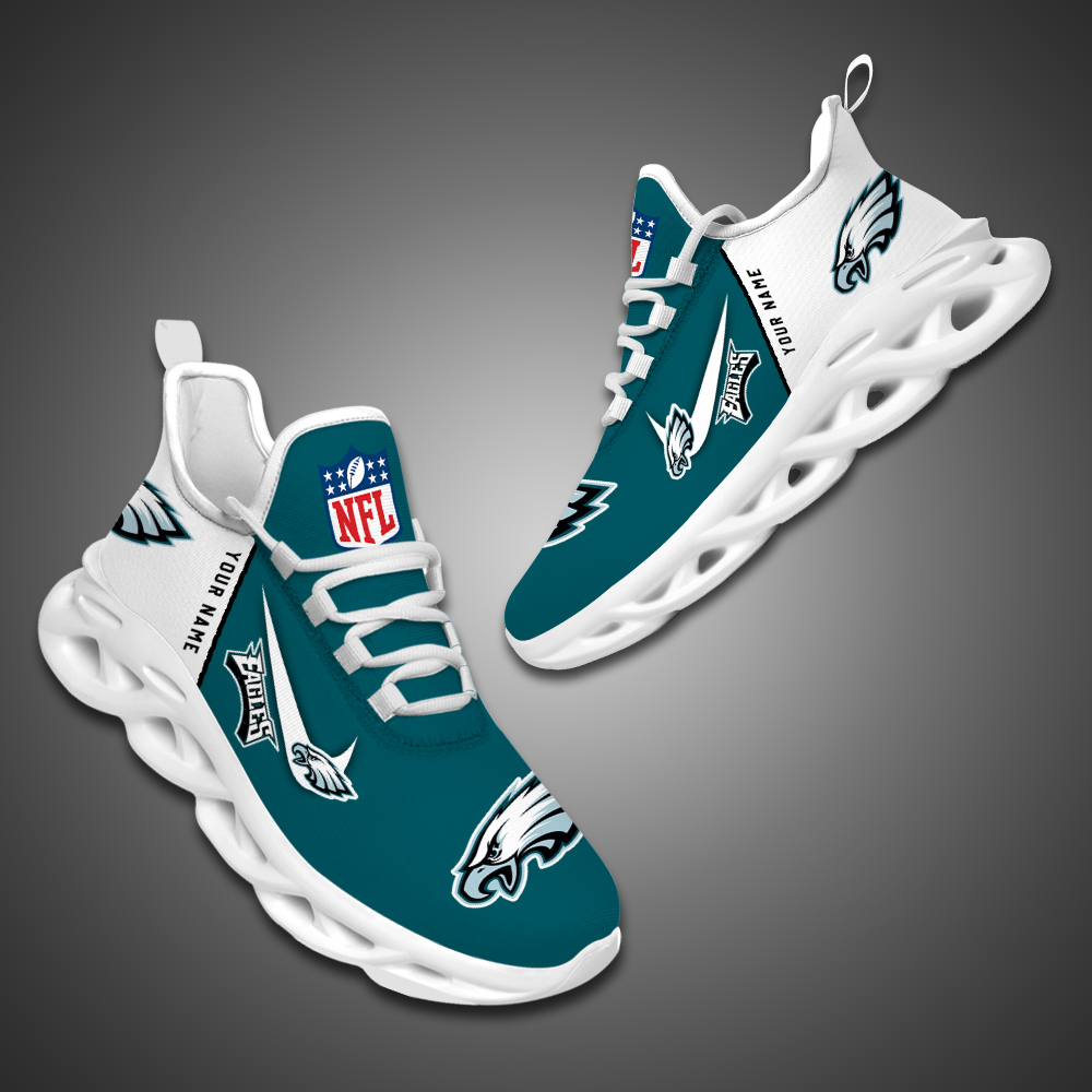 Philadelphia Eagles Personalized Max Soul Shoes - Famjoys Philadelphia Eagles Personalized Max Soul Shoes - Famjoys