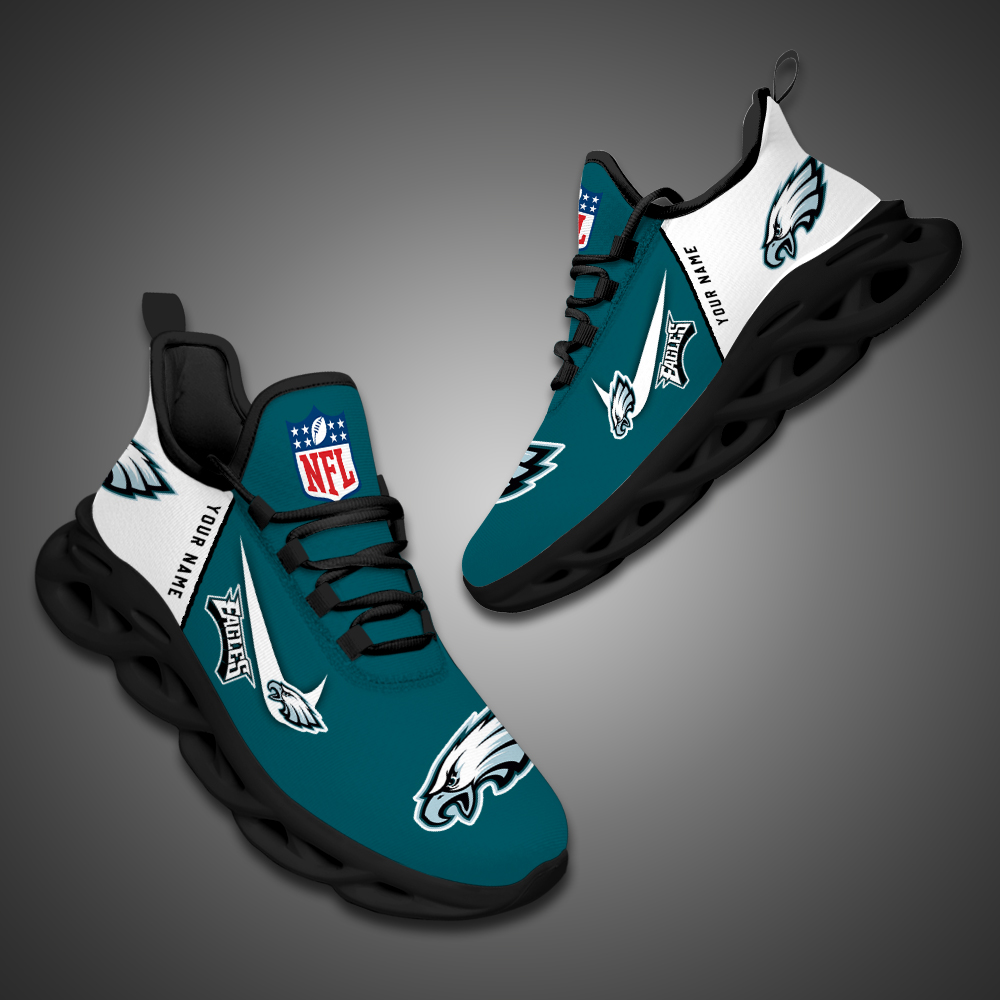 Philadelphia Eagles Personalized Max Soul Shoes - Famjoys Philadelphia Eagles Personalized Max Soul Shoes - Famjoys