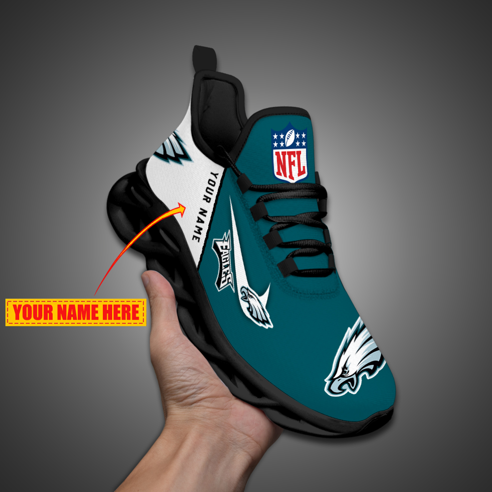 Philadelphia Eagles Personalized Max Soul Shoes - Famjoys Philadelphia Eagles Personalized Max Soul Shoes - Famjoys
