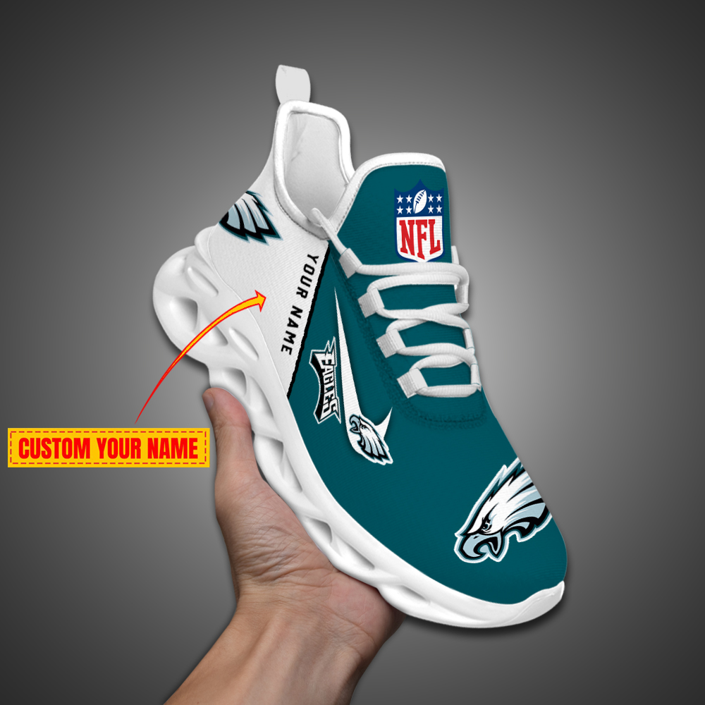 Philadelphia Eagles Personalized Max Soul Shoes - Famjoys Philadelphia Eagles Personalized Max Soul Shoes - Famjoys