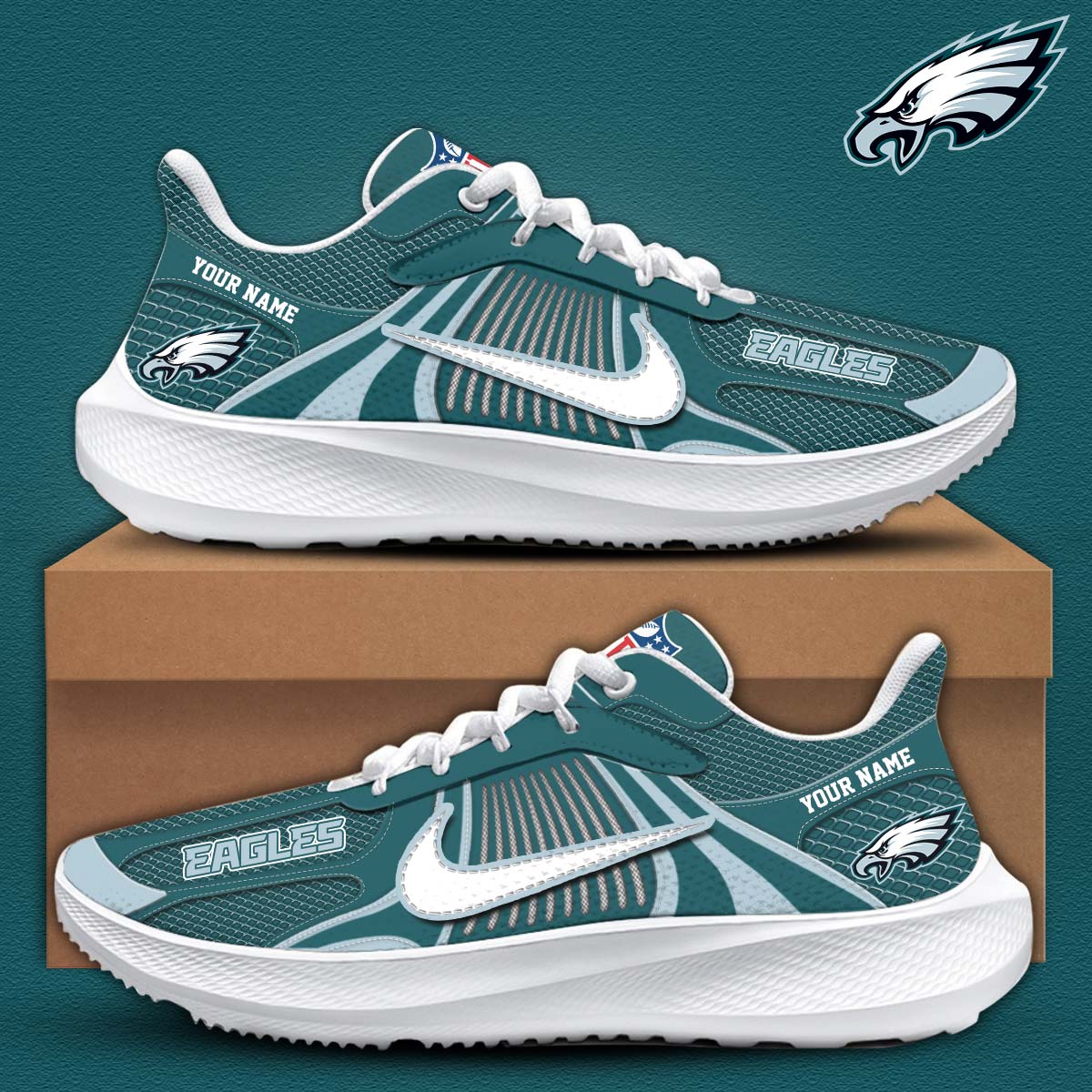 Philadelphia Eagles Personalized Shoes - Famjoys Philadelphia Eagles Personalized Shoes - Famjoys