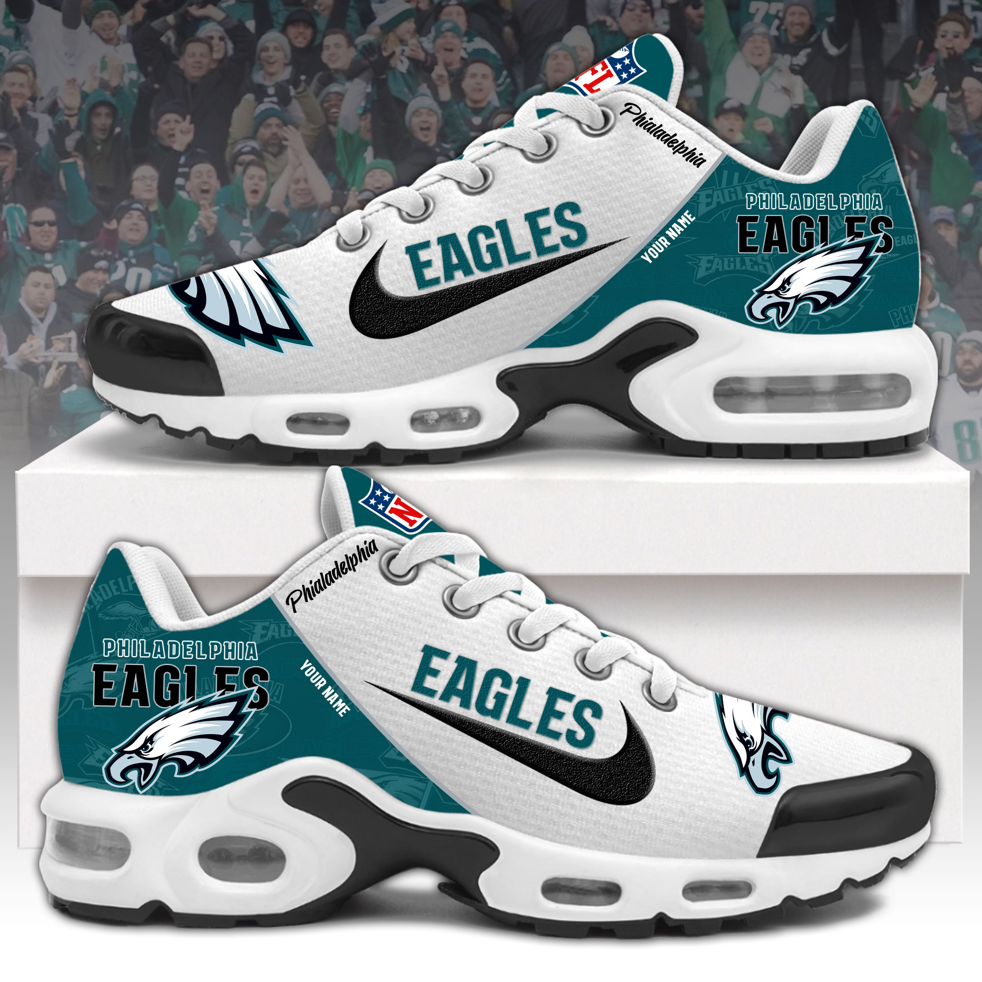 Philadelphia Eagles Personalized Shoes - Famjoys Philadelphia Eagles Personalized Shoes - Famjoys