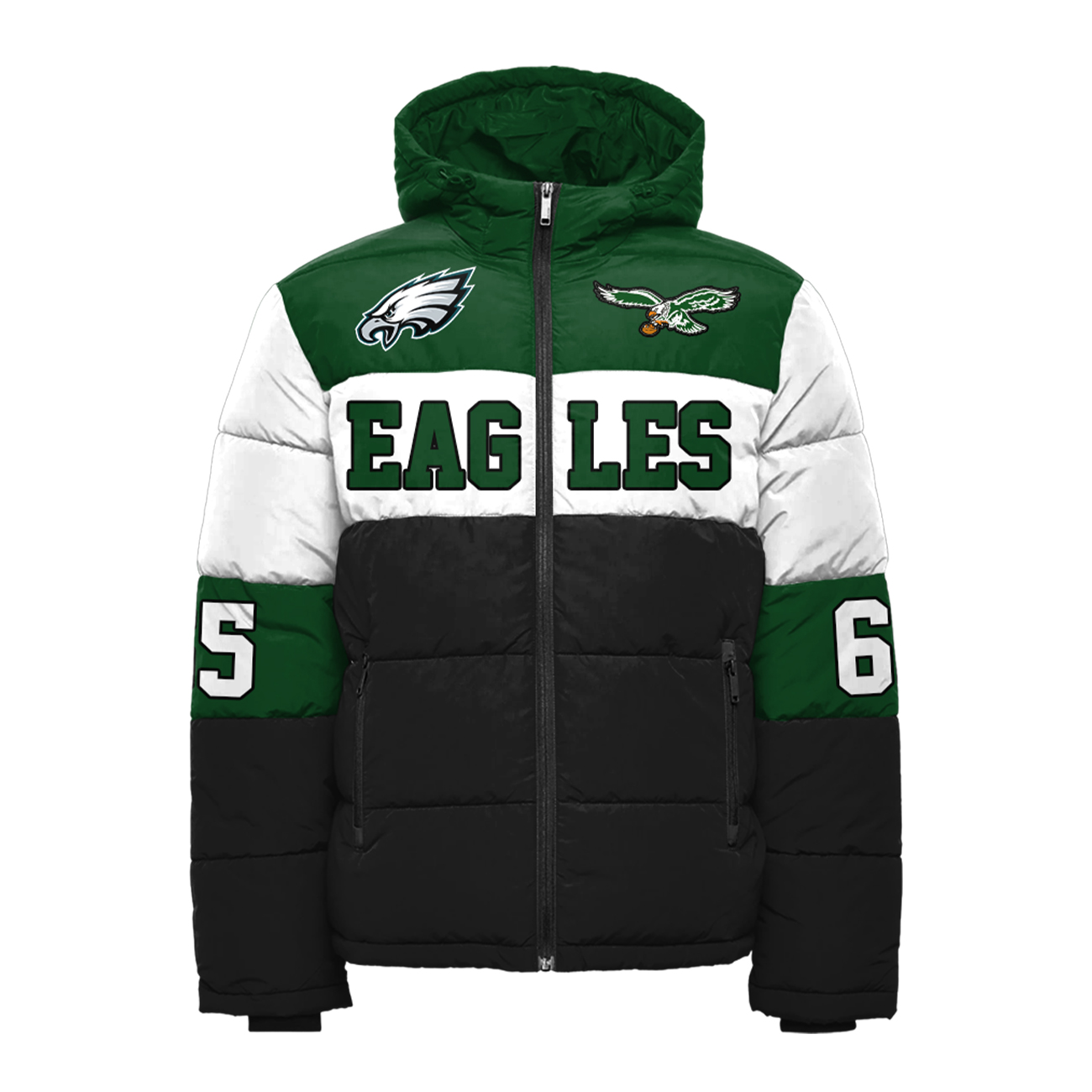 Philadelphia Eagles Retro & Modern Logo Jacket - Famjoys Philadelphia Eagles Retro & Modern Logo Jacket - Famjoys
