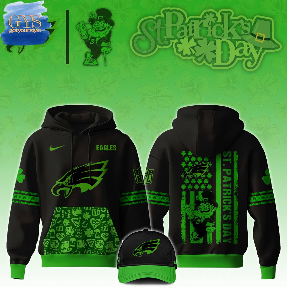 Philadelphia Eagles Saint Patrick's Day Hoodie - Famjoys Philadelphia Eagles Saint Patrick's Day Hoodie - Famjoys