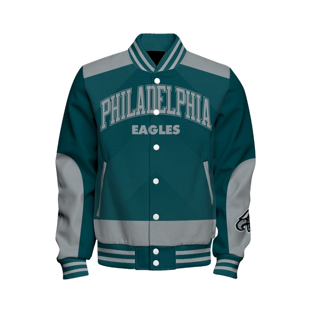 Philadelphia Eagles - Stay Ahead Of The Trend Unisex Varsity Jacket - Famjoys Philadelphia Eagles - Stay Ahead Of The Trend Unisex Varsity Jacket - Famjoys