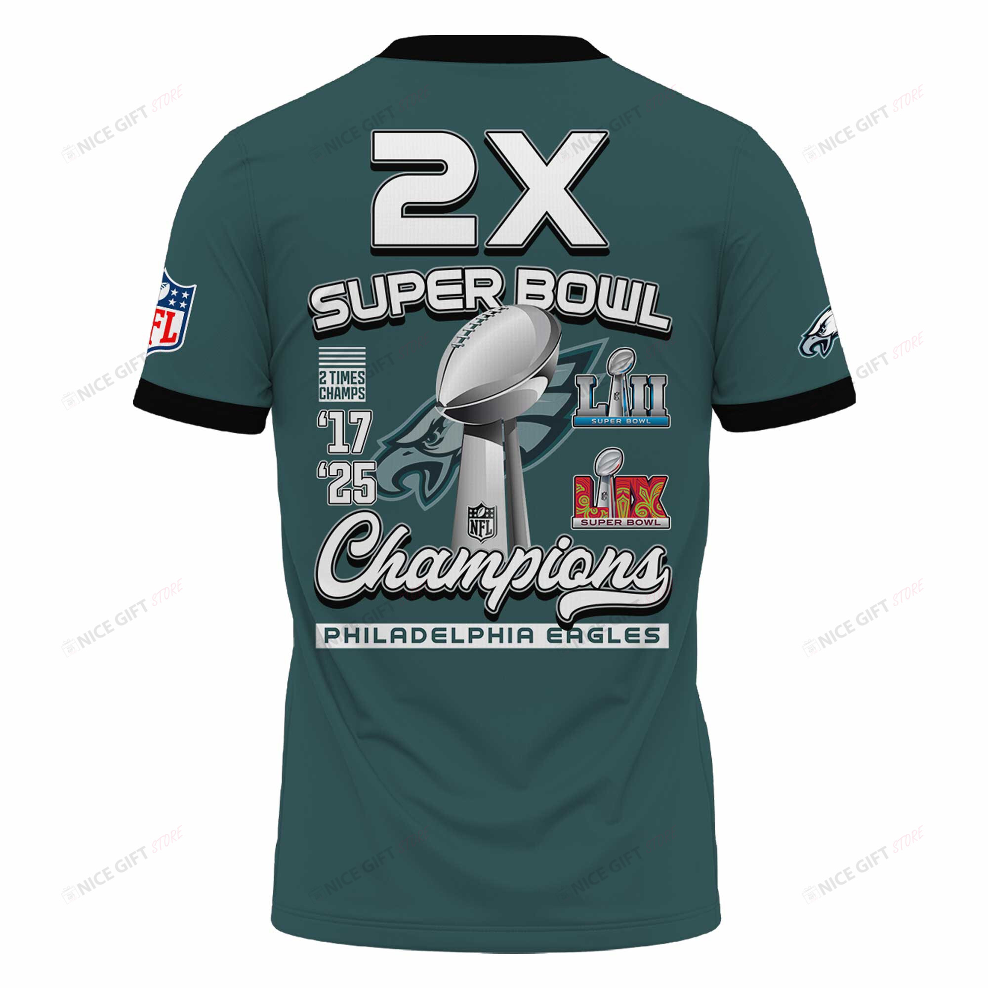 Philadelphia Eagles Super Bowl Champions 3D T-shirt 3TS-I9P4 - Famjoys Philadelphia Eagles Super Bowl Champions 3D T-shirt 3TS-I9P4 - Famjoys