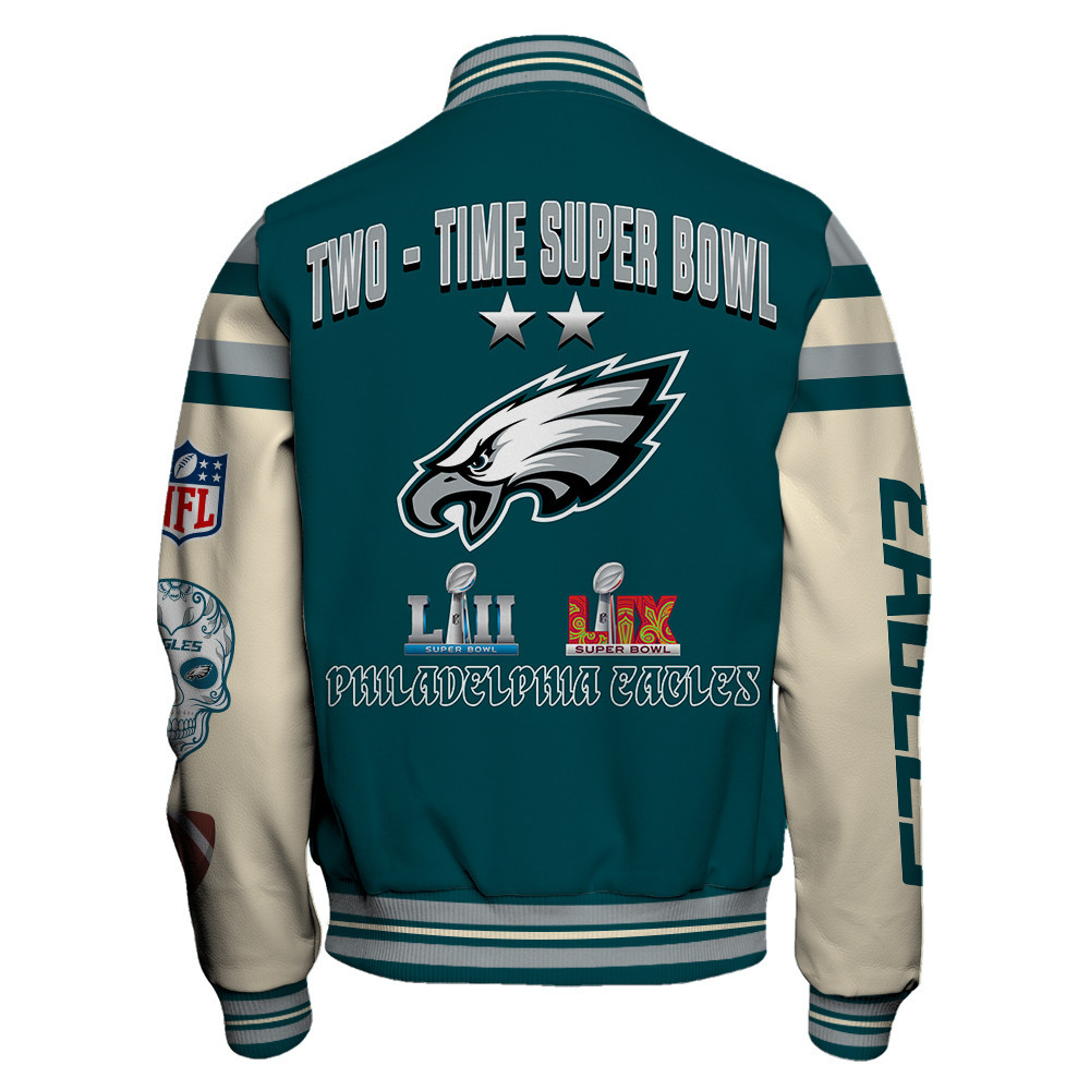 Philadelphia Eagles Super Bowl Champions The Nightmare Of Every Opponent Varsity Jacket - Famjoys Philadelphia Eagles Super Bowl Champions The Nightmare Of Every Opponent Varsity Jacket - Famjoys