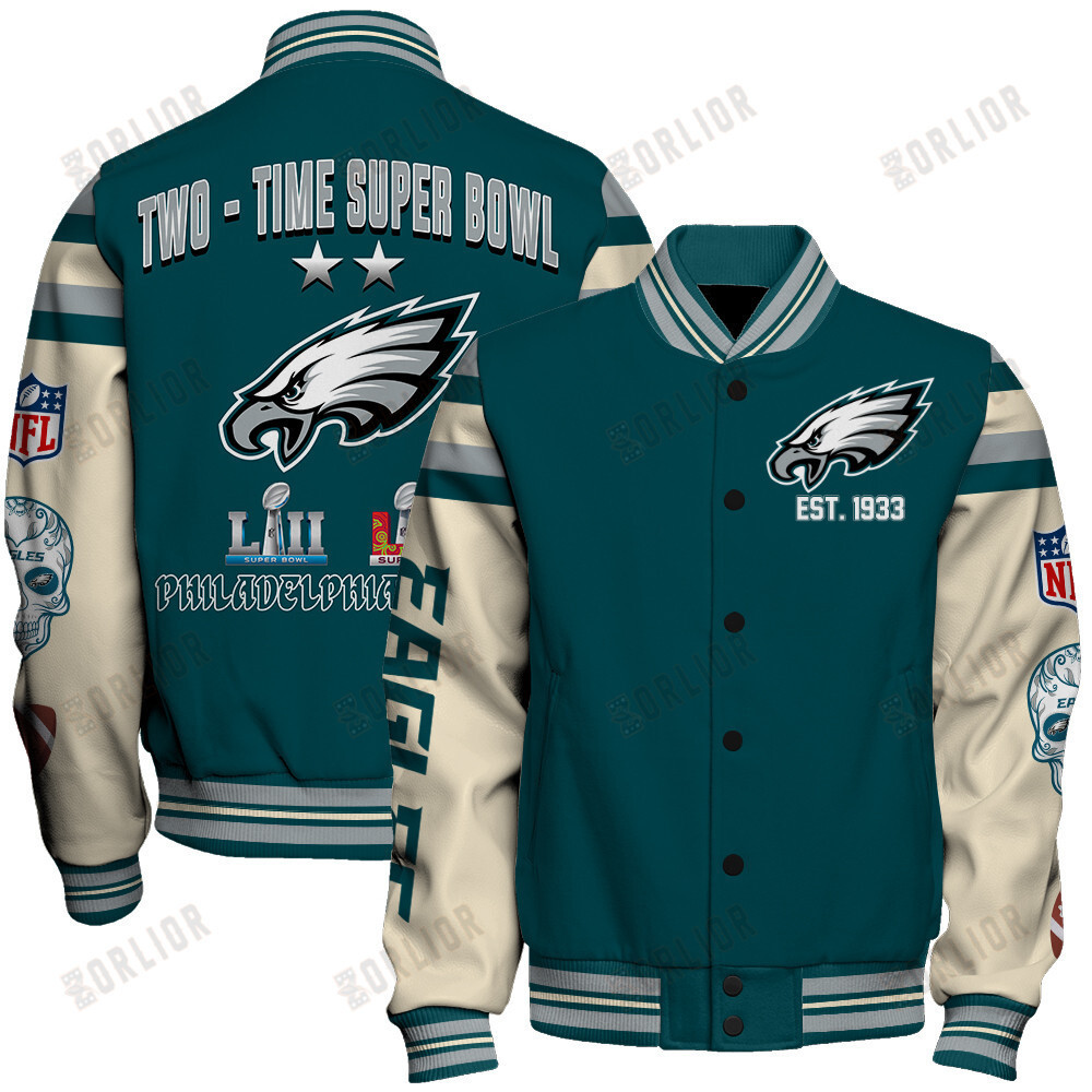 Philadelphia Eagles Super Bowl Champions The Nightmare Of Every Opponent Varsity Jacket - Famjoys Philadelphia Eagles Super Bowl Champions The Nightmare Of Every Opponent Varsity Jacket - Famjoys