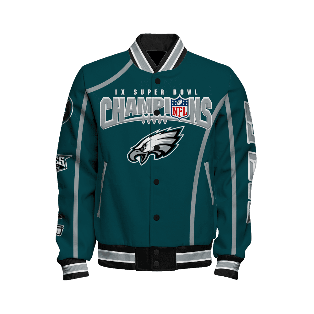 Philadelphia Eagles Super Bowl Champions Winning Spirit Varsity Jacket - Famjoys Philadelphia Eagles Super Bowl Champions Winning Spirit Varsity Jacket - Famjoys