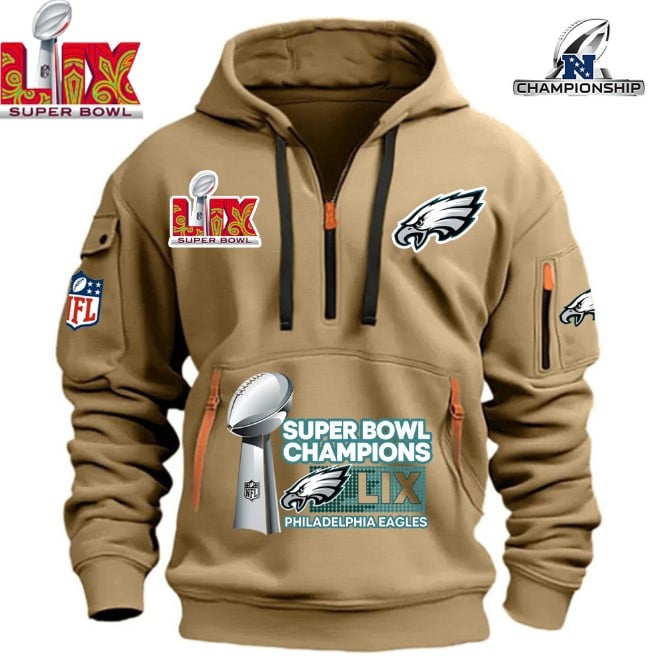 Philadelphia Eagles Super Bowl Championship - HOODIE HALF ZIPPER - QTA405111383 - Famjoys Philadelphia Eagles Super Bowl Championship - HOODIE HALF ZIPPER - QTA405111383 - Famjoys