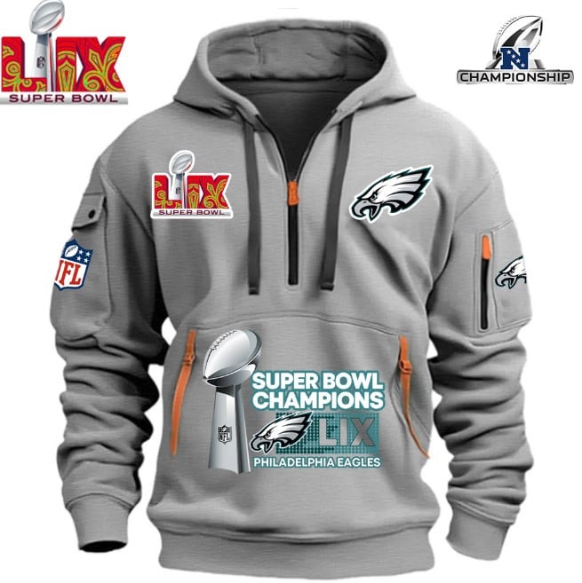 Philadelphia Eagles Super Bowl Championship - HOODIE HALF ZIPPER - QTA405111383 - Famjoys Philadelphia Eagles Super Bowl Championship - HOODIE HALF ZIPPER - QTA405111383 - Famjoys