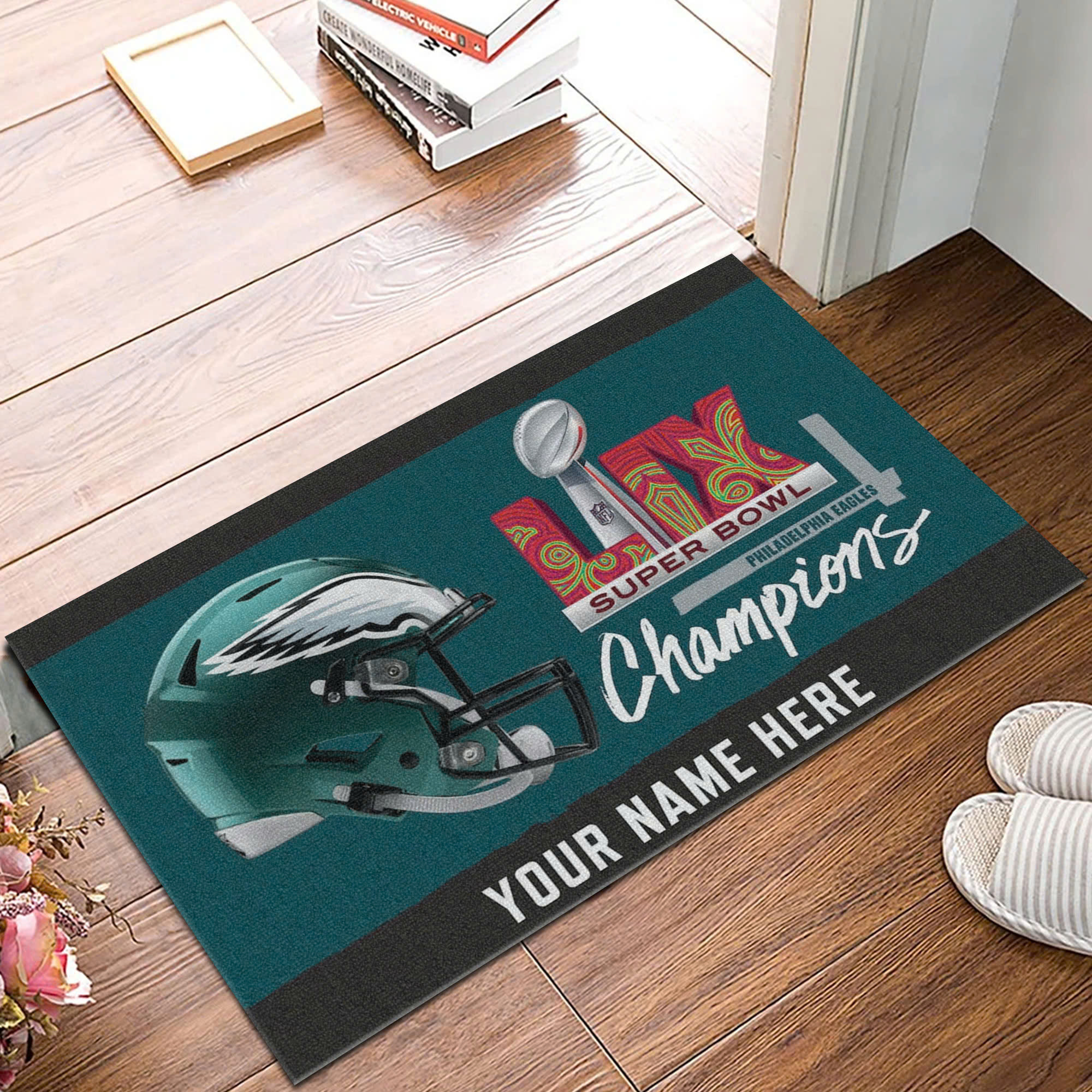 Philadelphia Eagles Super Bowl LIX Champions 2025 Doormat - Famjoys Philadelphia Eagles Super Bowl LIX Champions 2025 Doormat - Famjoys