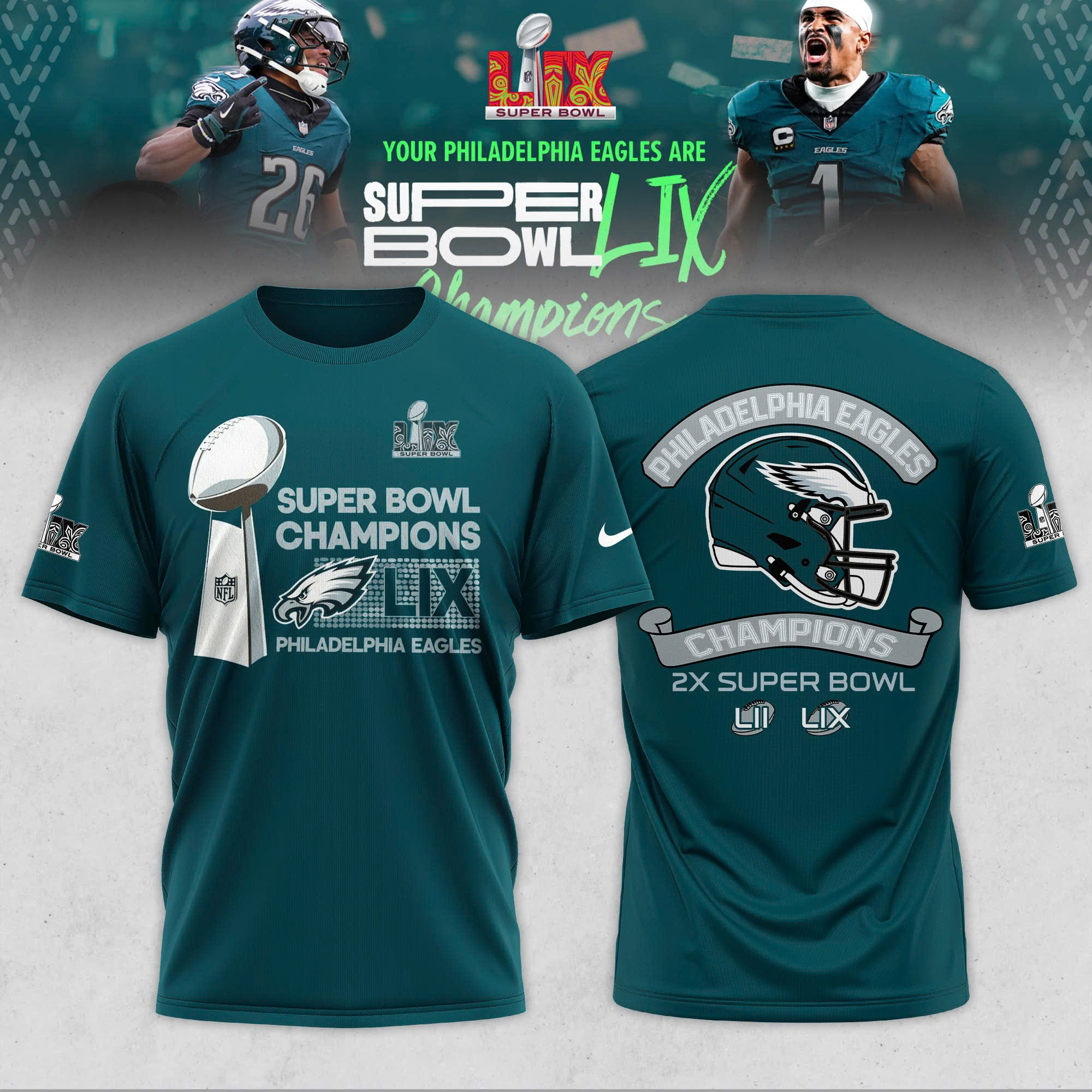 Philadelphia Eagles Super Bowl LIX Champions 2025 New Shirt - Famjoys Philadelphia Eagles Super Bowl LIX Champions 2025 New Shirt - Famjoys
