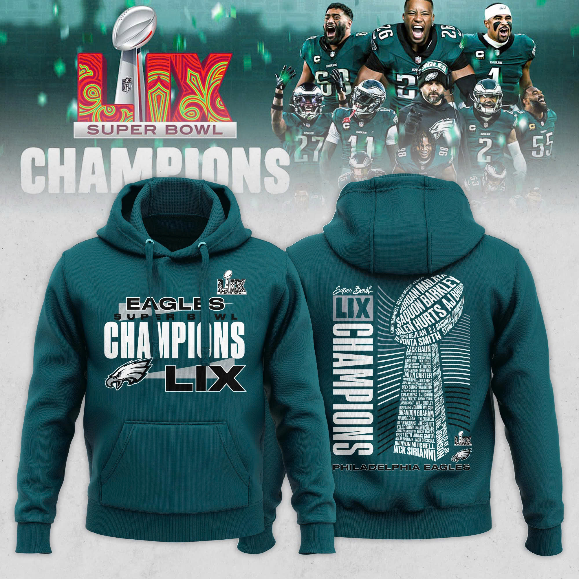 Philadelphia Eagles Super Bowl LIX Champions 2025 New Shirt - Famjoys Philadelphia Eagles Super Bowl LIX Champions 2025 New Shirt - Famjoys